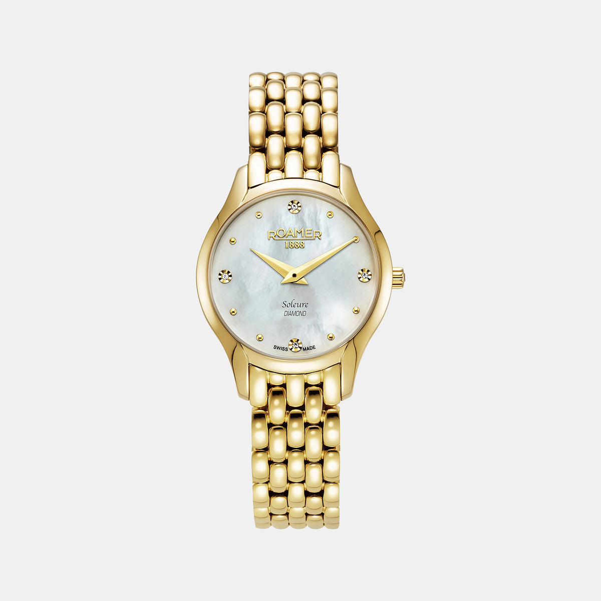 Soleure Women Quartz Mother Of Pearl Dial Analog Stainless Steel Watch 547857 48 25 50