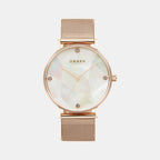 Obaku Round White Mother Of Pearl Analog watch