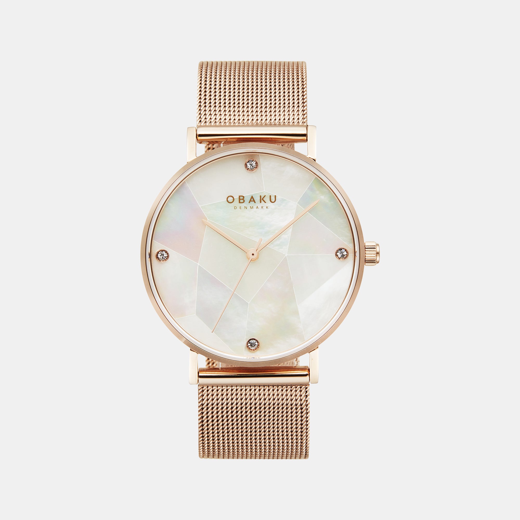 Obaku Round White Mother Of Pearl Analog watch