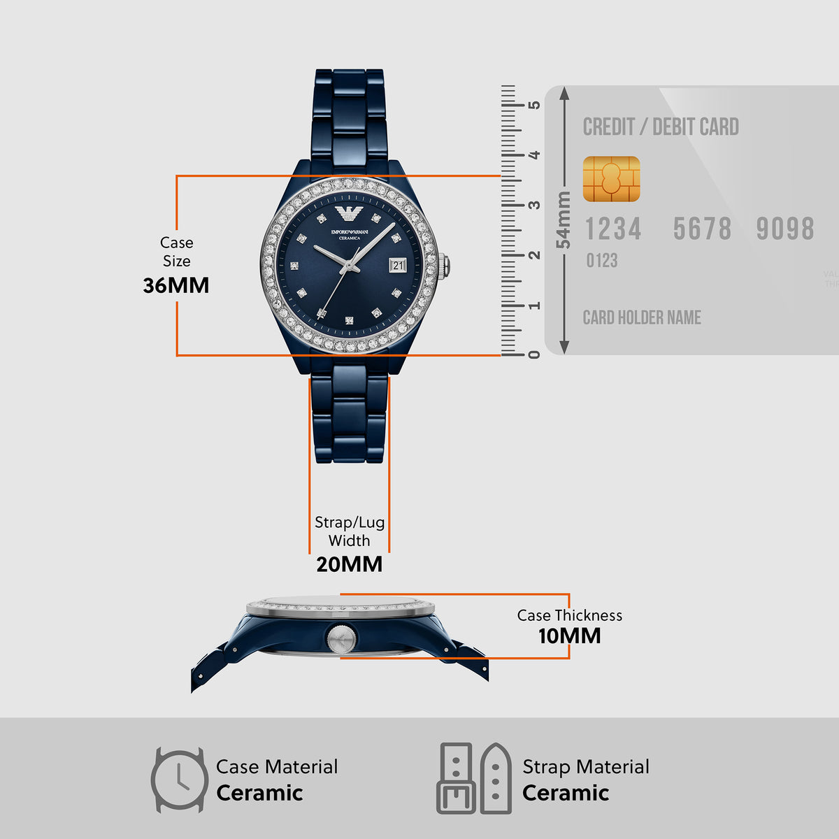 Emporio Armani Ceramic Blue watch