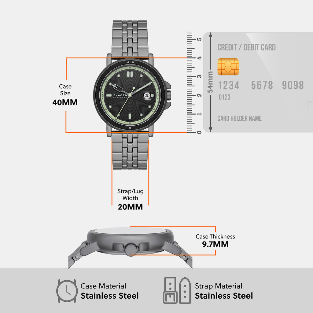 Skagen 40 mm Grey Quartz watch