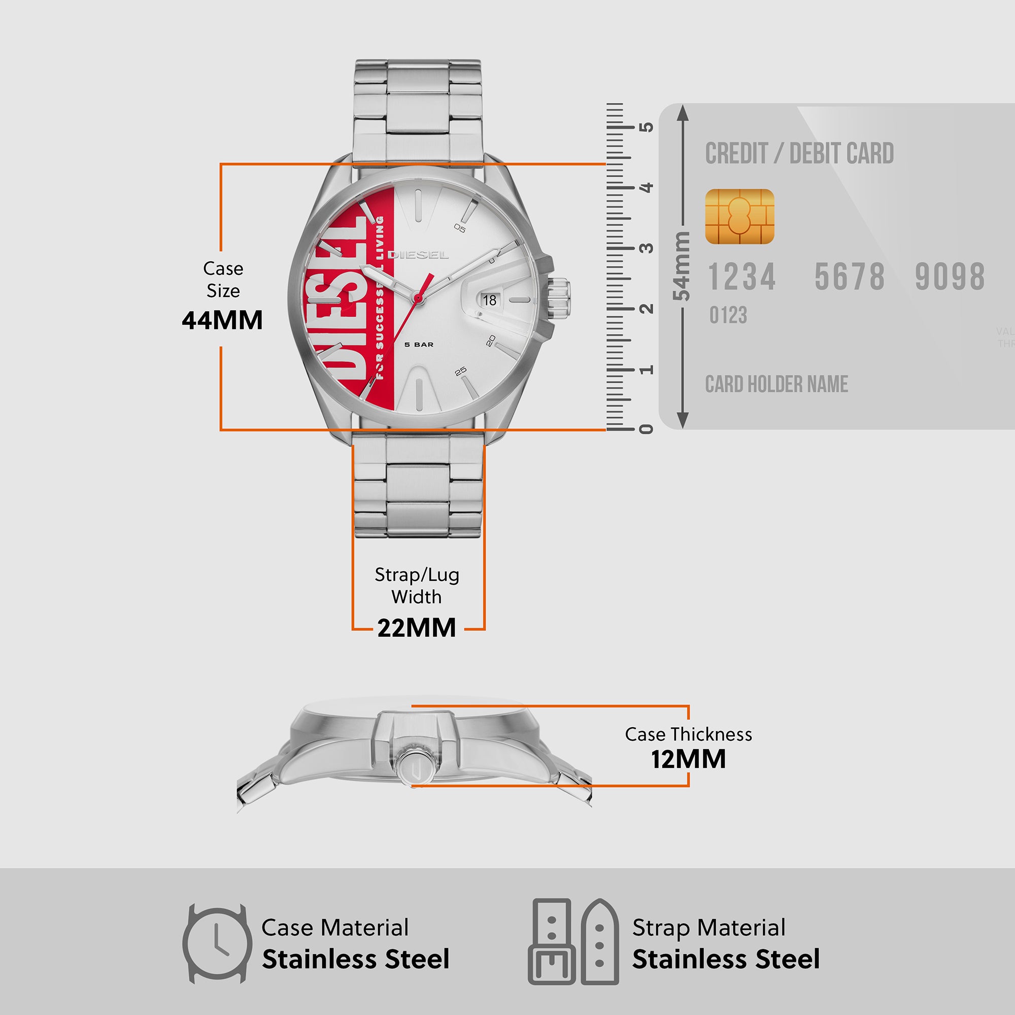 Diesel Stainless Steel Silver watch