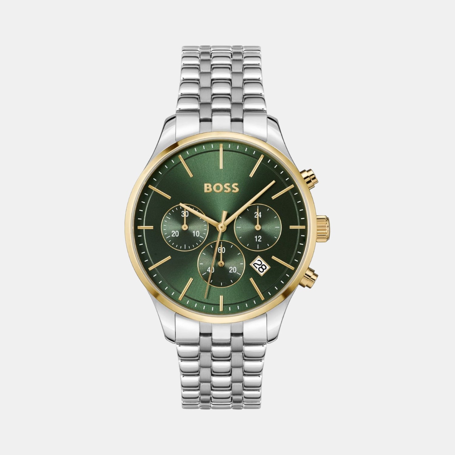 Men Quartz Green Dial Stainless Steel Watch 1514159