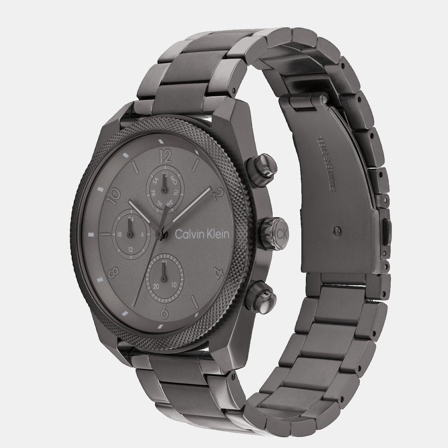 Men Quartz Grey Dial Stainless Steel Watch 25200462