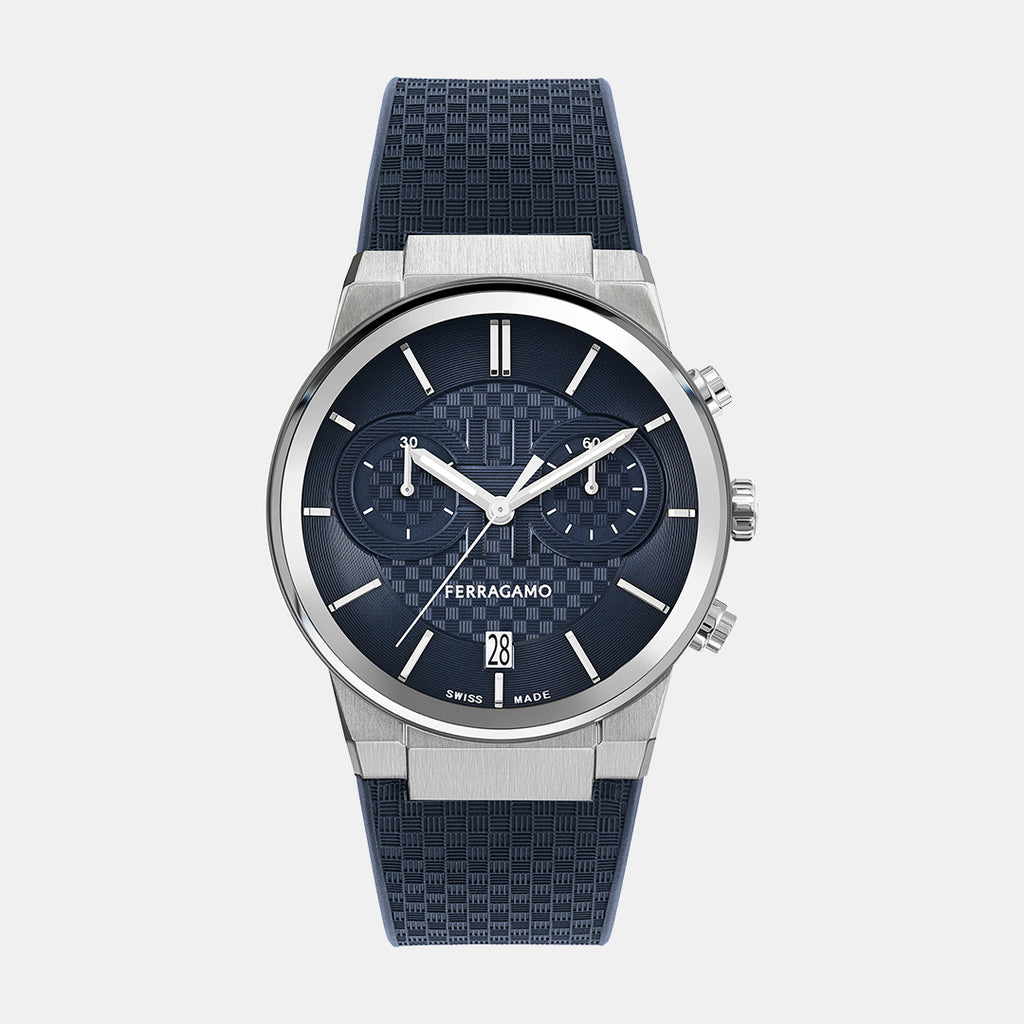 Ferragamo Round Blue Chronograph watch