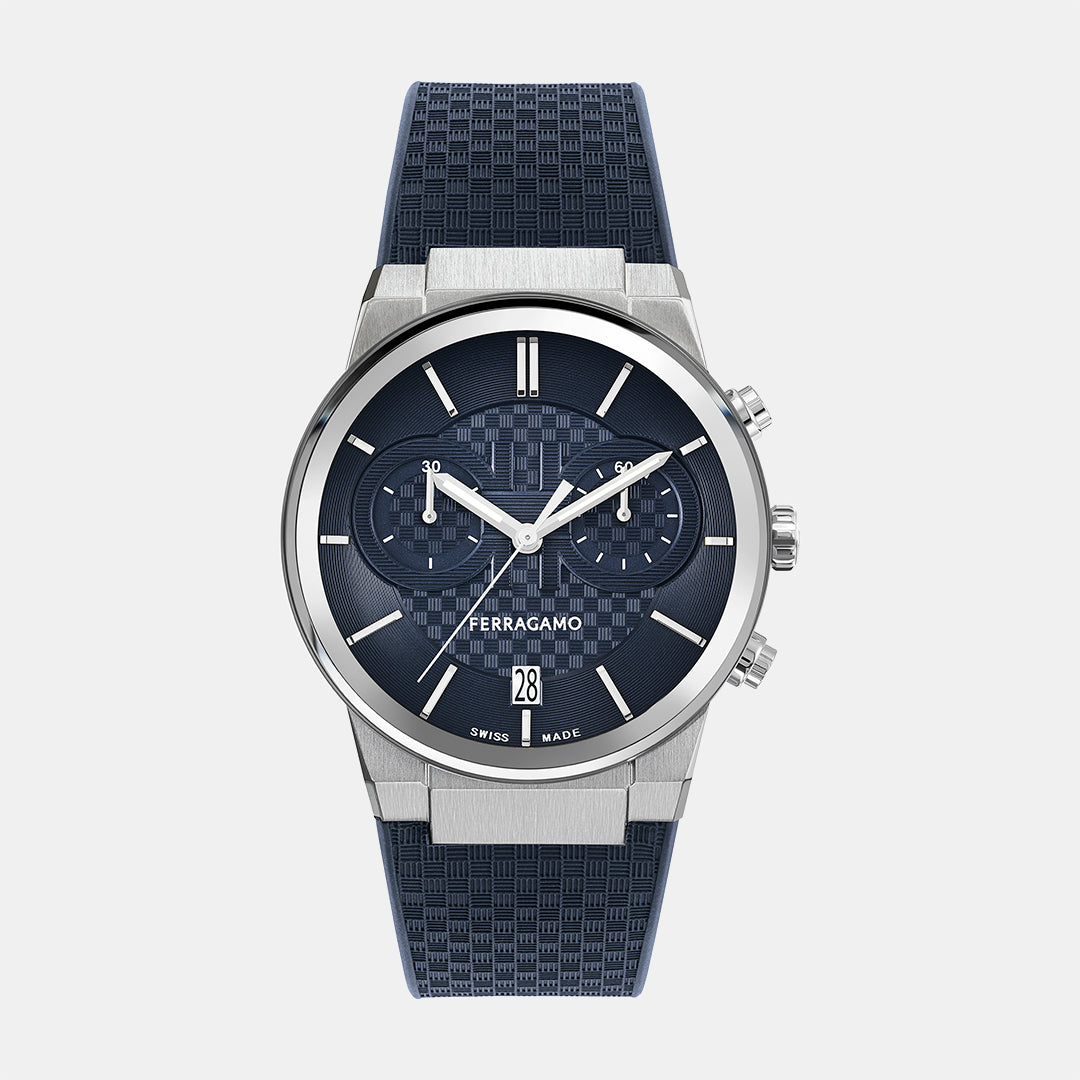 Ferragamo Round Blue Chronograph watch
