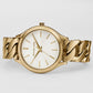 Female Runway Gold Analog Stainless Steel Watch MK7472