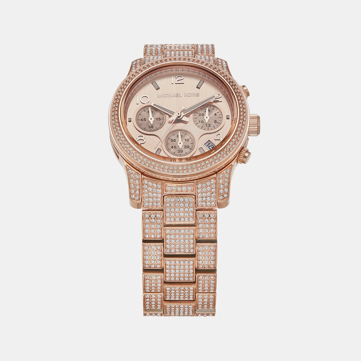 Female Runway Rose Gold Chronograph Stainless Steel Watch MK7481