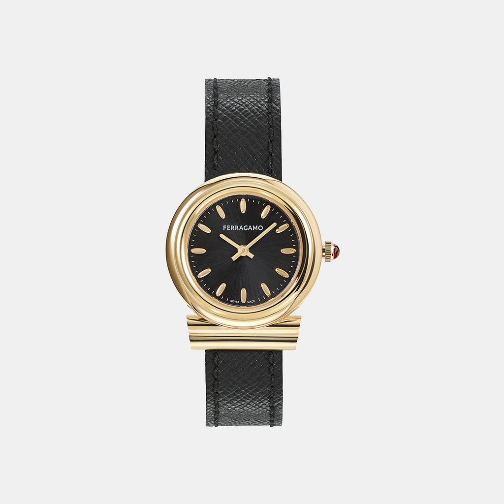 Ferragamo Round Black Analog watch