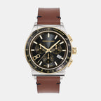 Ferragamo Round Black Chronograph watch