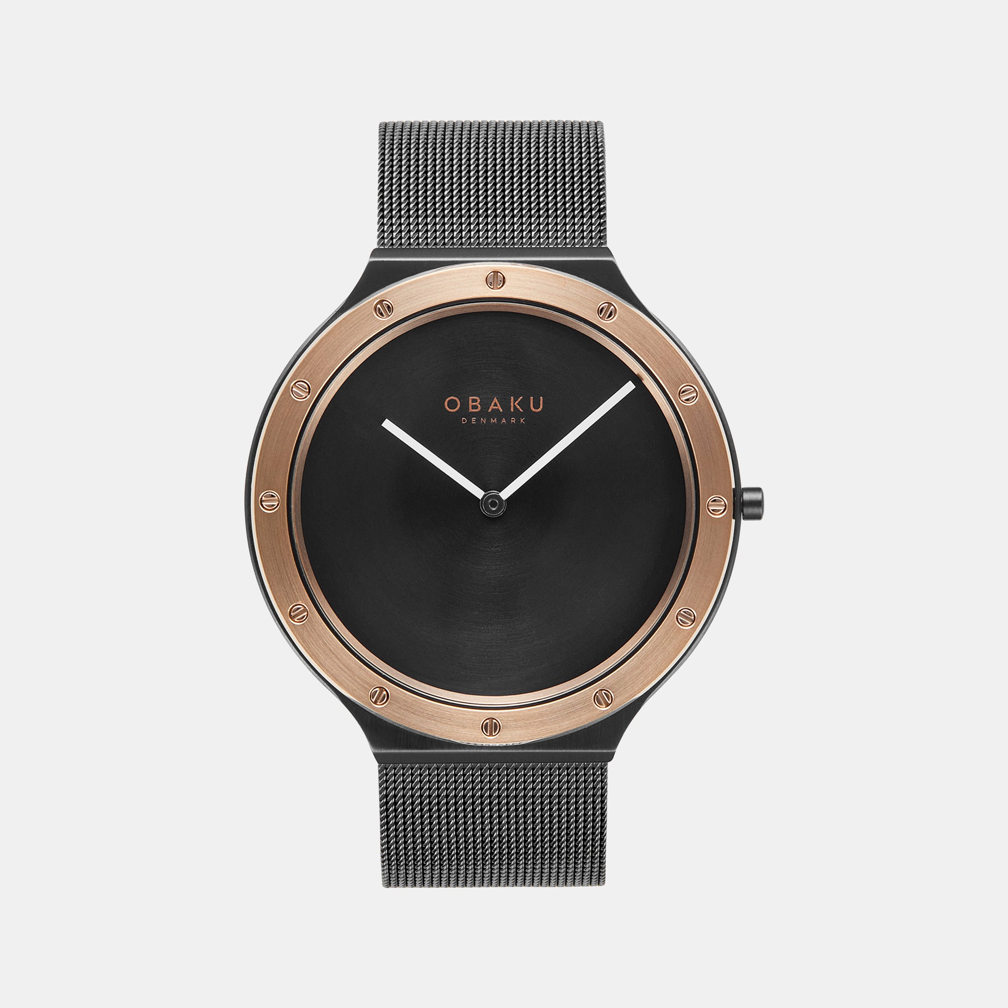 Obaku Round Black Analog watch