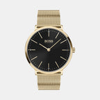 Boss Round Black Analog watch