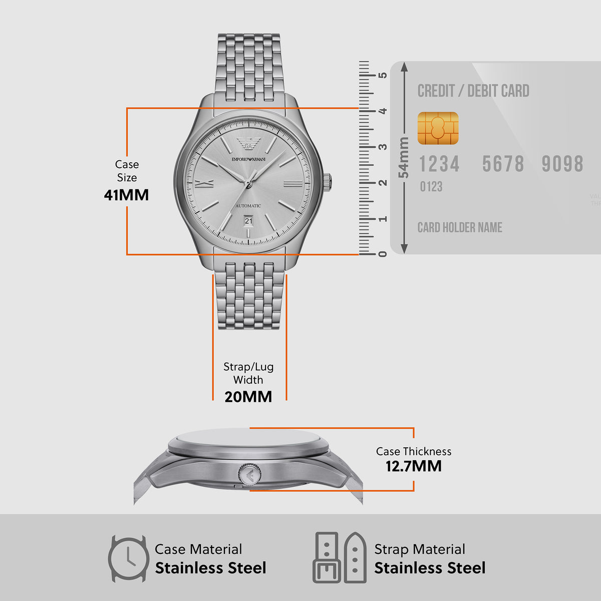 Emporio Armani Stainless Steel White watch