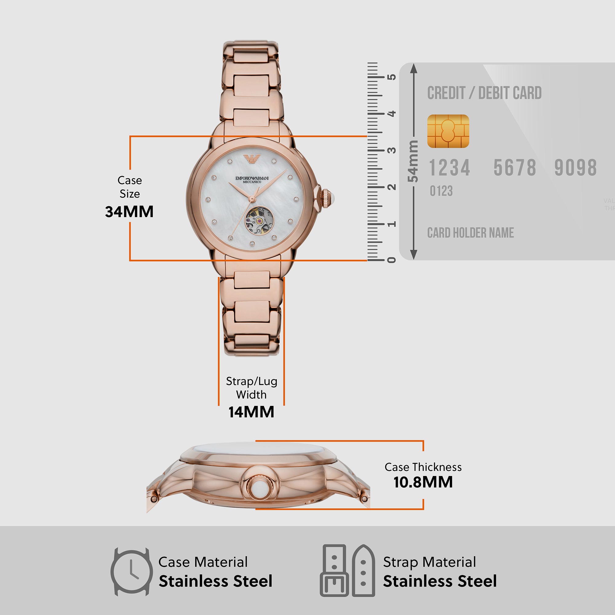 Emporio Armani Stainless Steel White watch