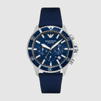 Emporio Armani Round Blue Chronograph watch