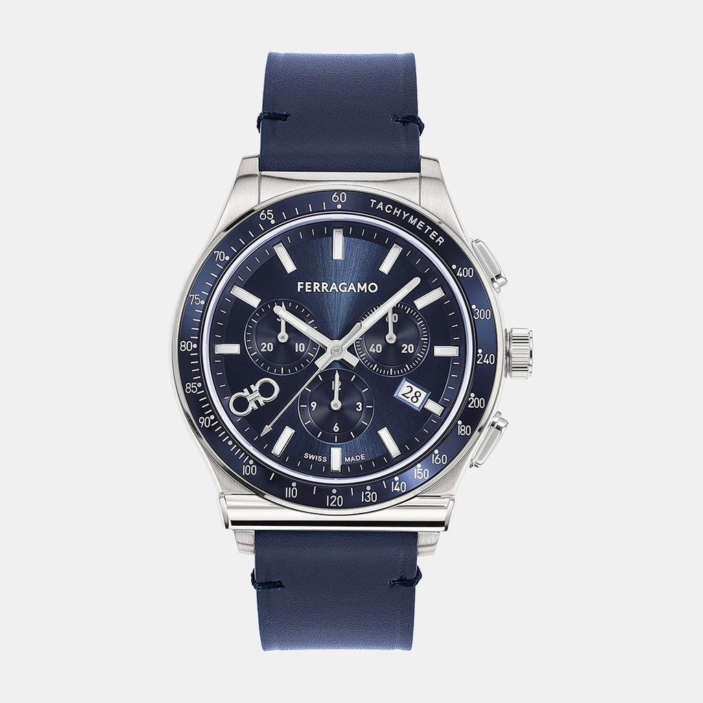 Ferragamo Round Blue Chronograph watch