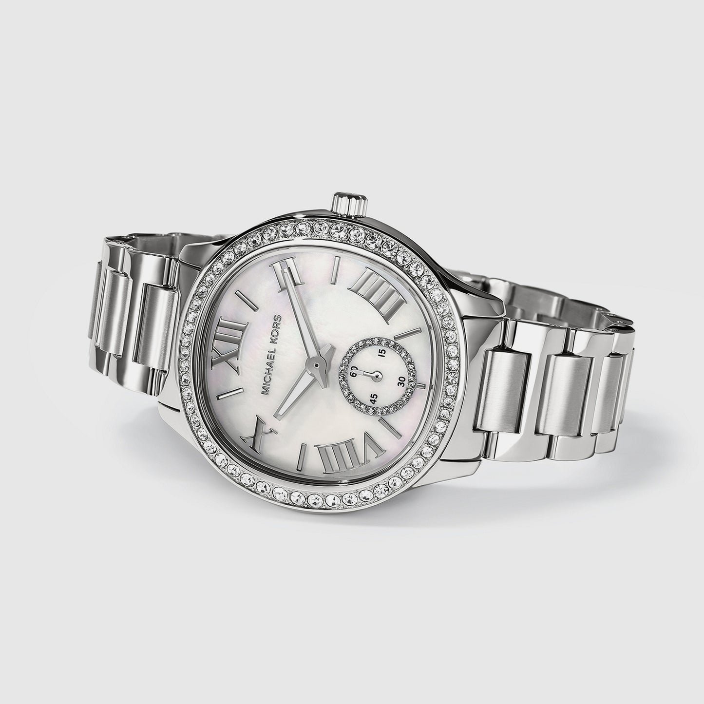 Female Silver Analog Stainless Steel Watch MK4807