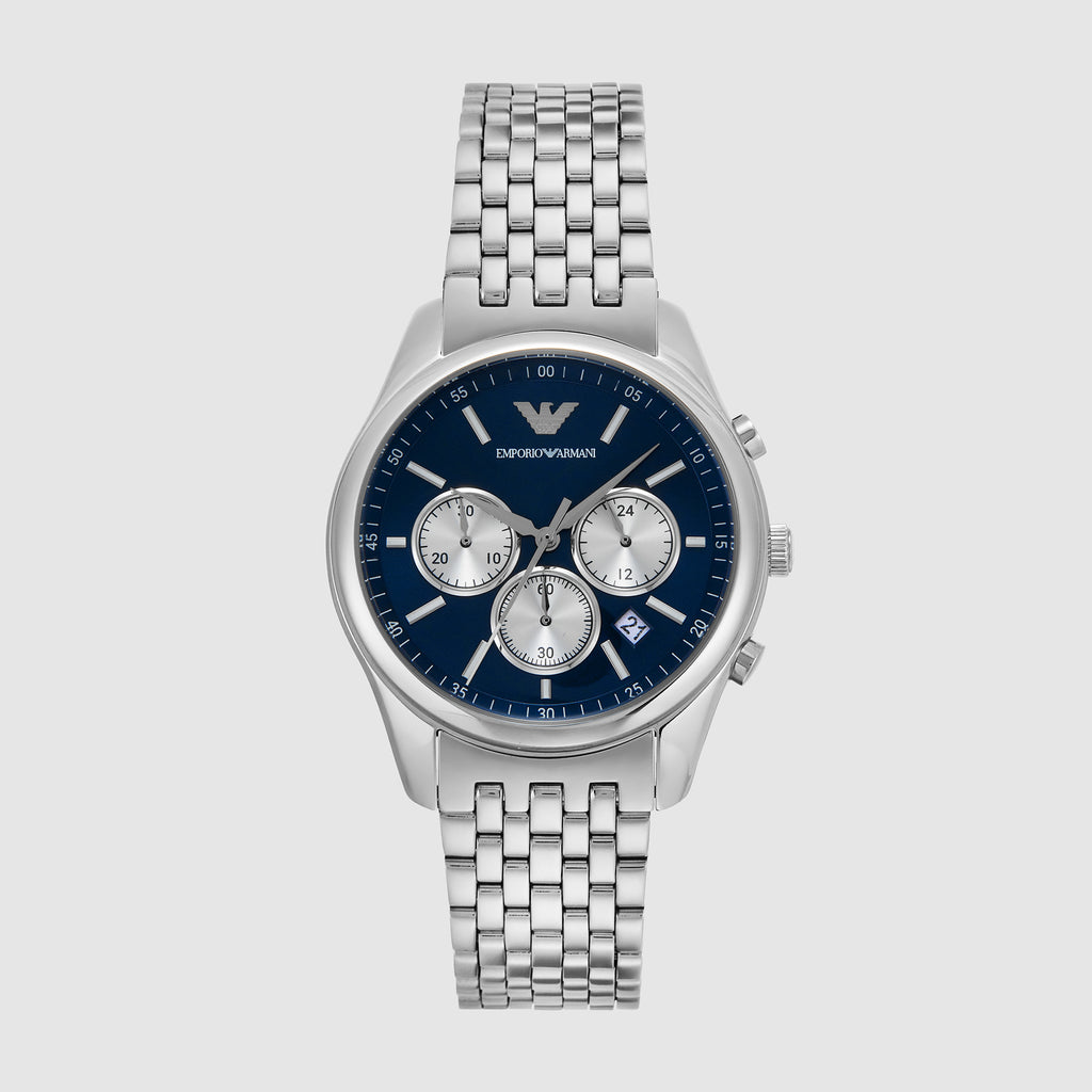 Emporio Armani Round Blue Chronograph watch