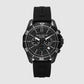 Spencer Men's Black Chronograph Silicone Watch AX1961