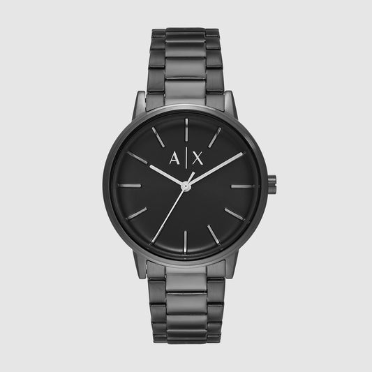 Men's Black Stainless Steel Watch AX2761