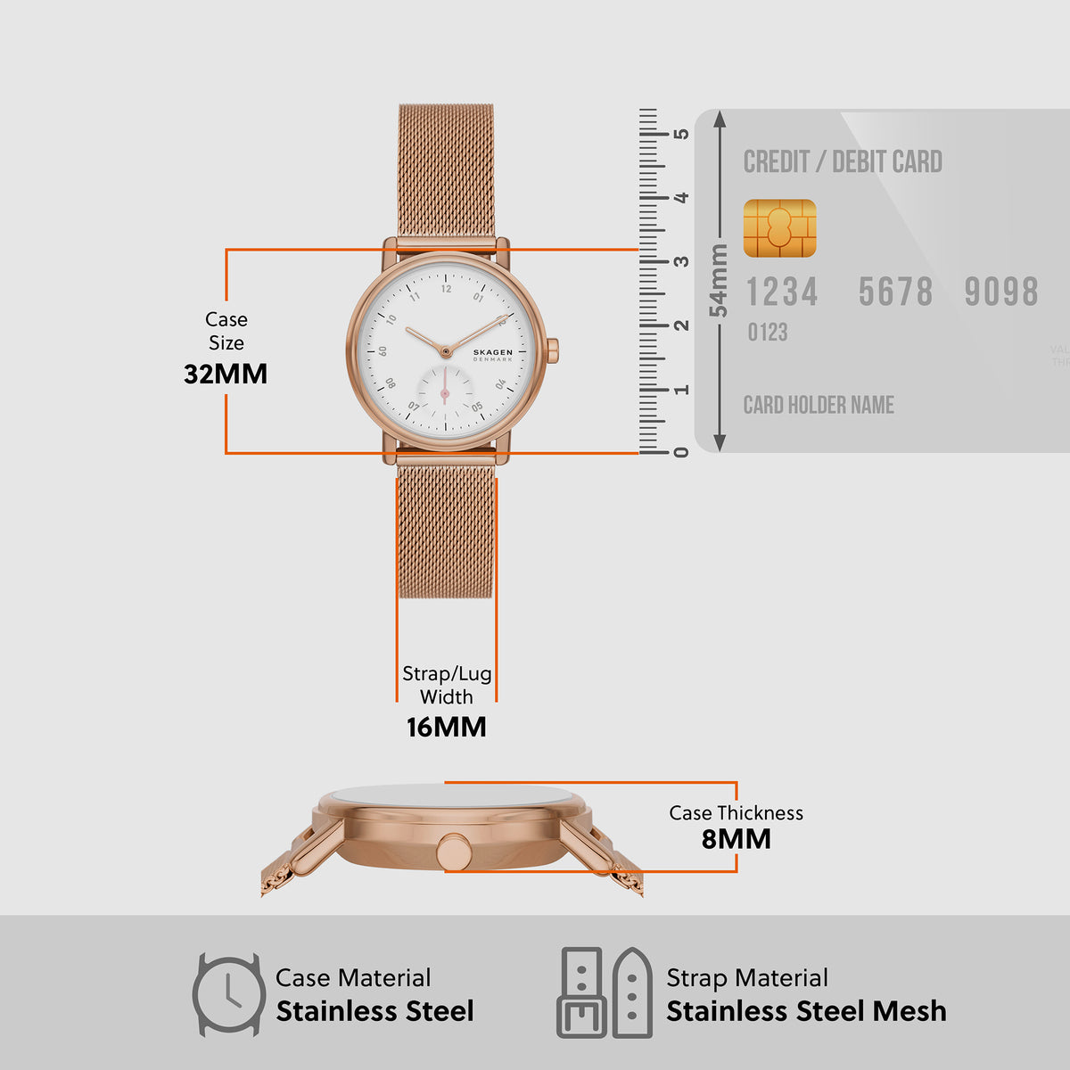 Skagen Stainless Steel White watch