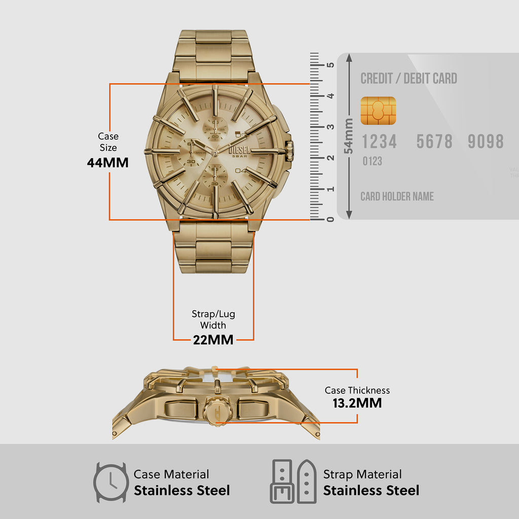 Diesel Stainless Steel Gold watch