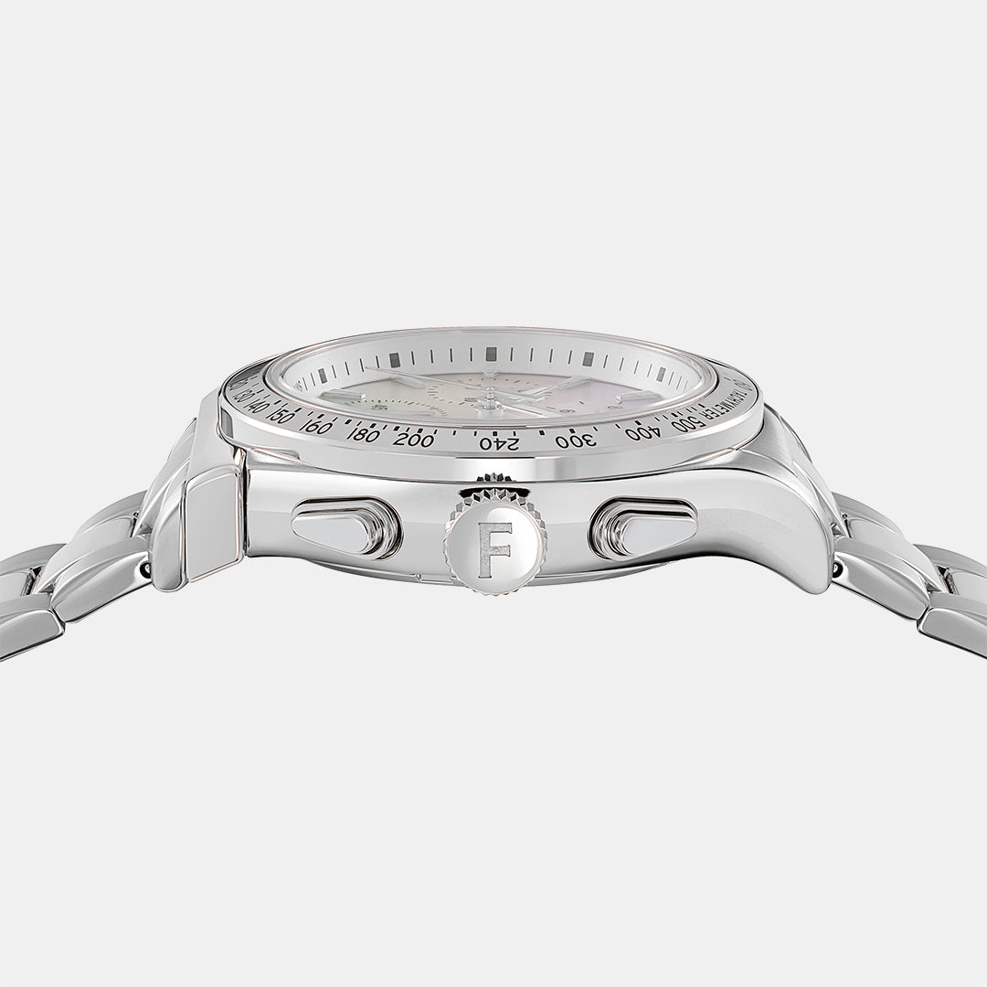 Ferragamo Unisex Round White watch