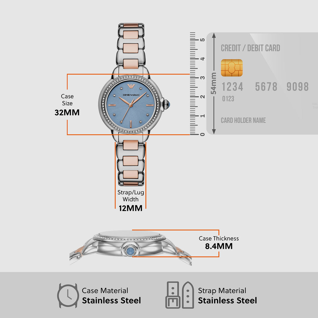 Emporio Armani Stainless Steel Blue watch