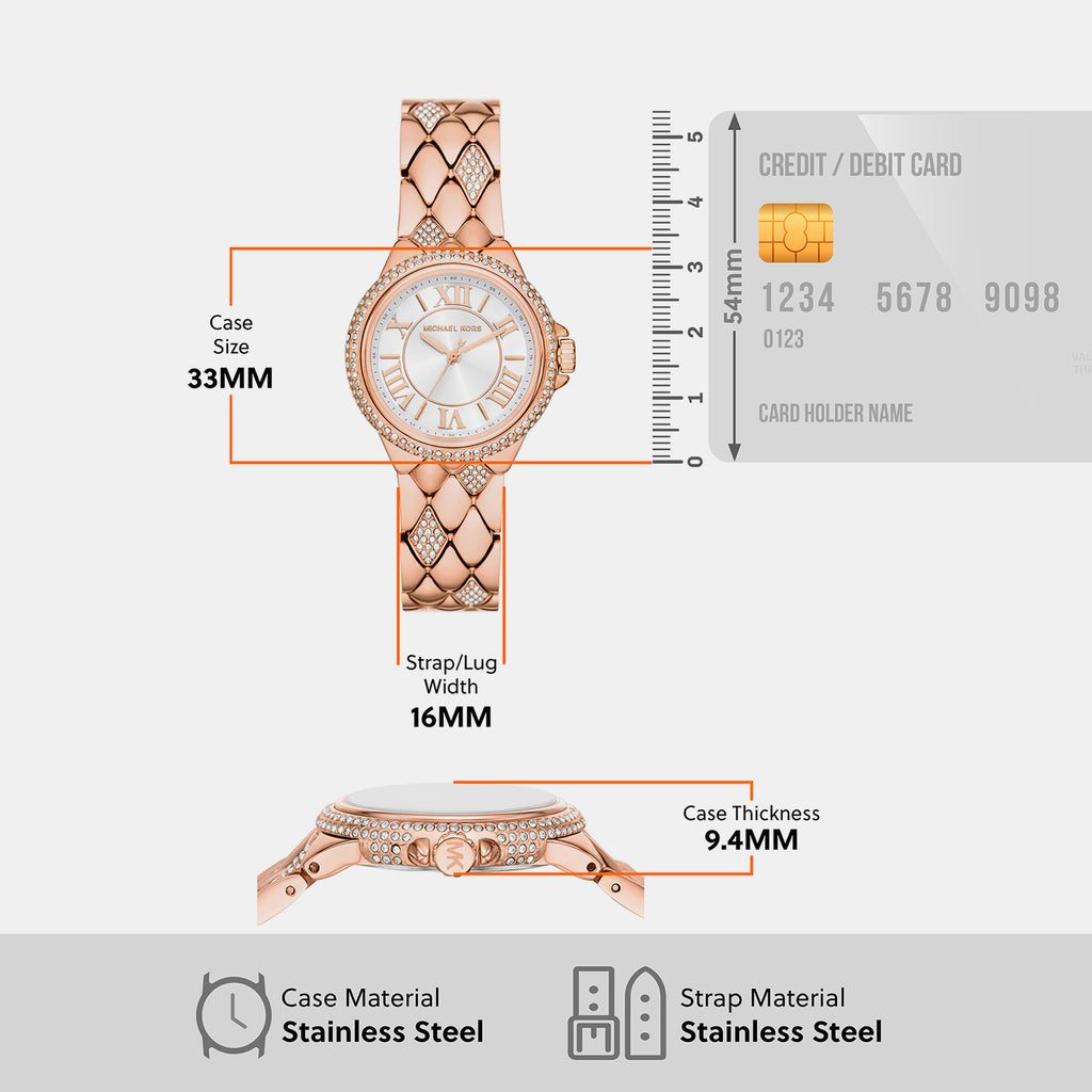 Michael Kors 33 mm Rose Gold Quartz watch