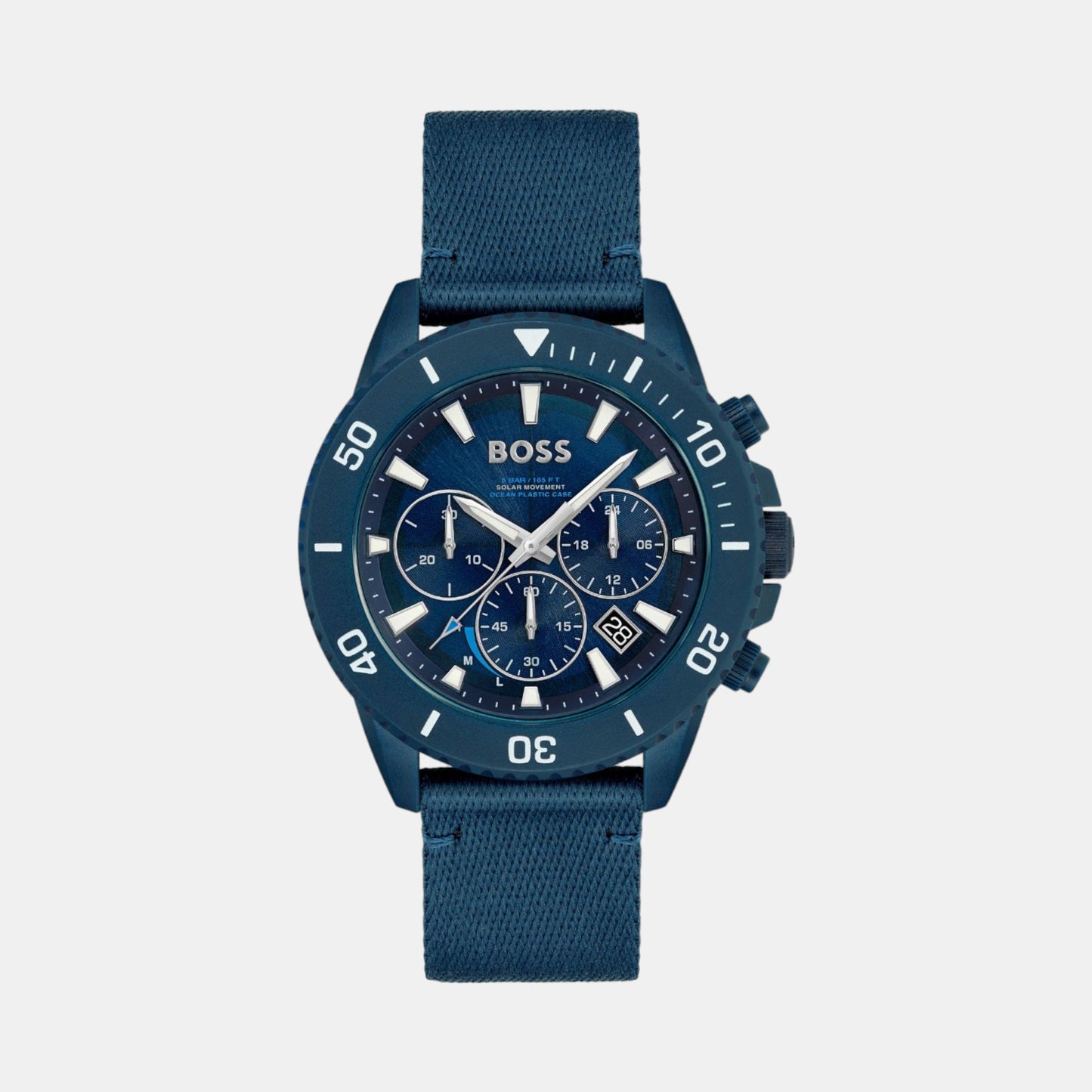 Men Solar Blue Dial Nylon Watch 1513919