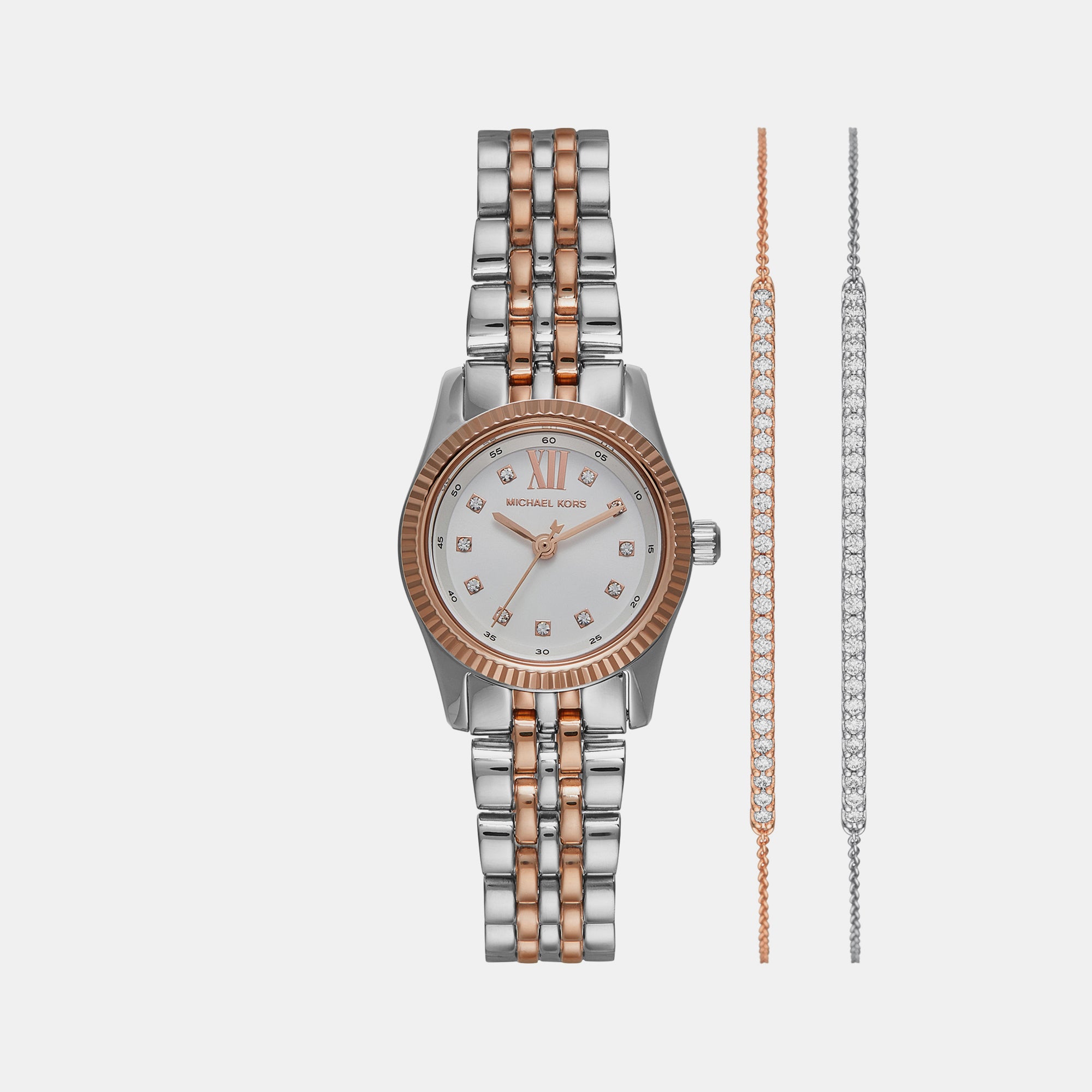 Lexington Women Quartz Silver Dial Analog Stainless Steel Watch MK4817SET