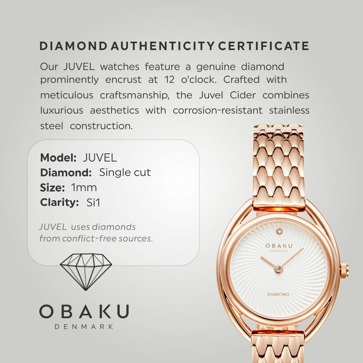 Obaku Stainless Steel Silver watch