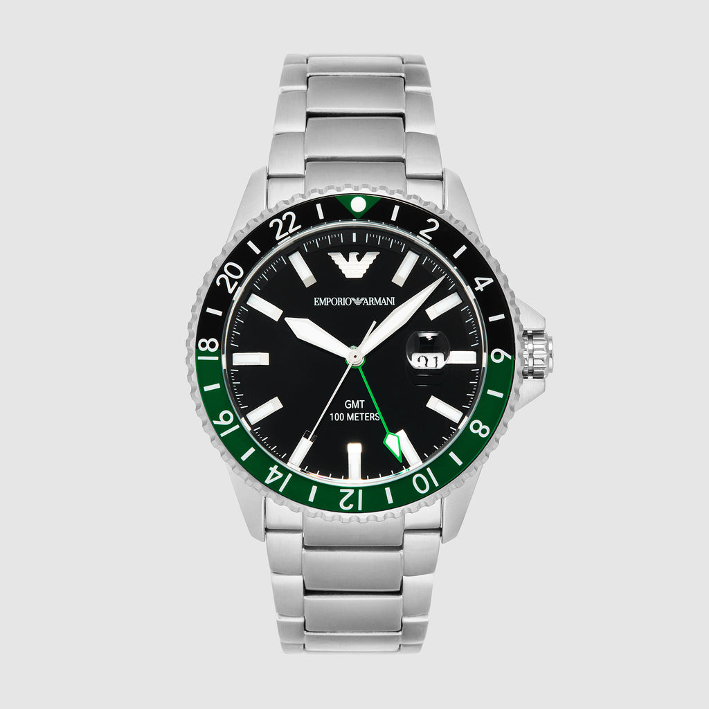 Emporio Armani Round Black Analog watch