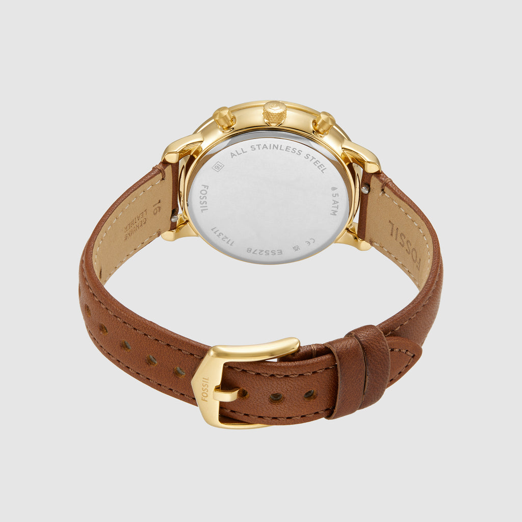 Fossil Women Round White Mother Of Pearl watch