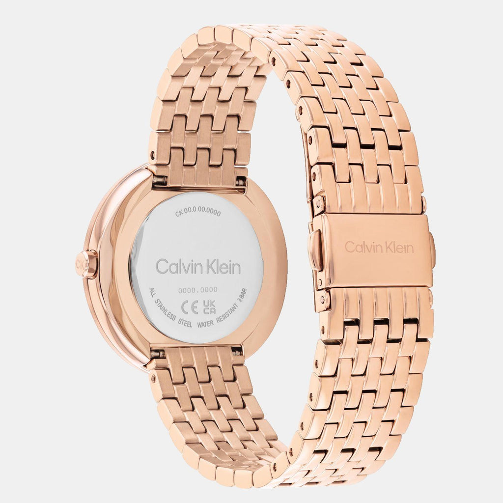Calvin Klein Women Round Silver White watch