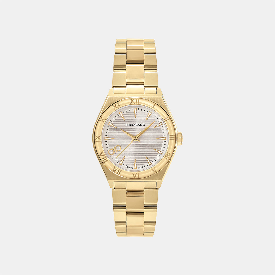Ferragamo Round Silver Analog watch