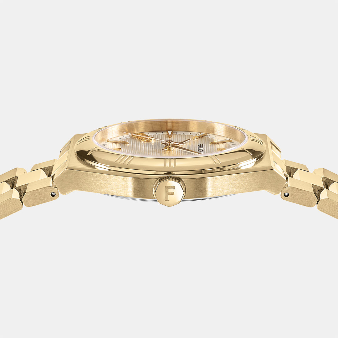 Ferragamo Men Round Silver watch