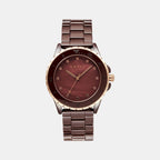 Obaku Round Brown Analog watch