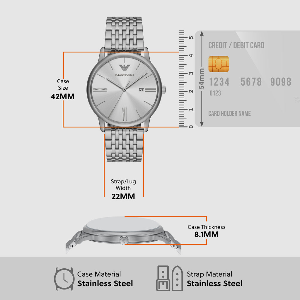 Emporio Armani Stainless Steel White watch