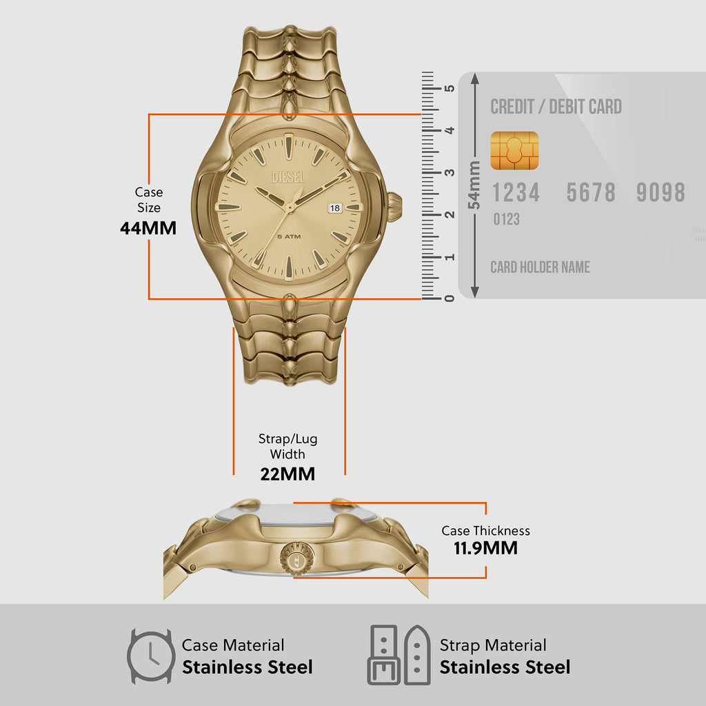 Diesel Stainless Steel Gold watch