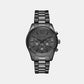 Men's Lexington Black Chronograph Stainless Steel Watch MK9154