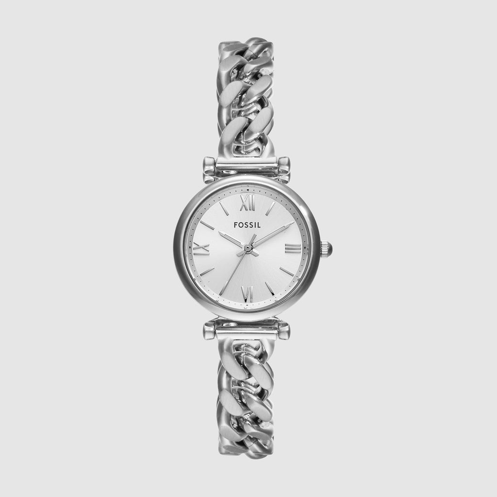 Fossil Round Silver Analog watch