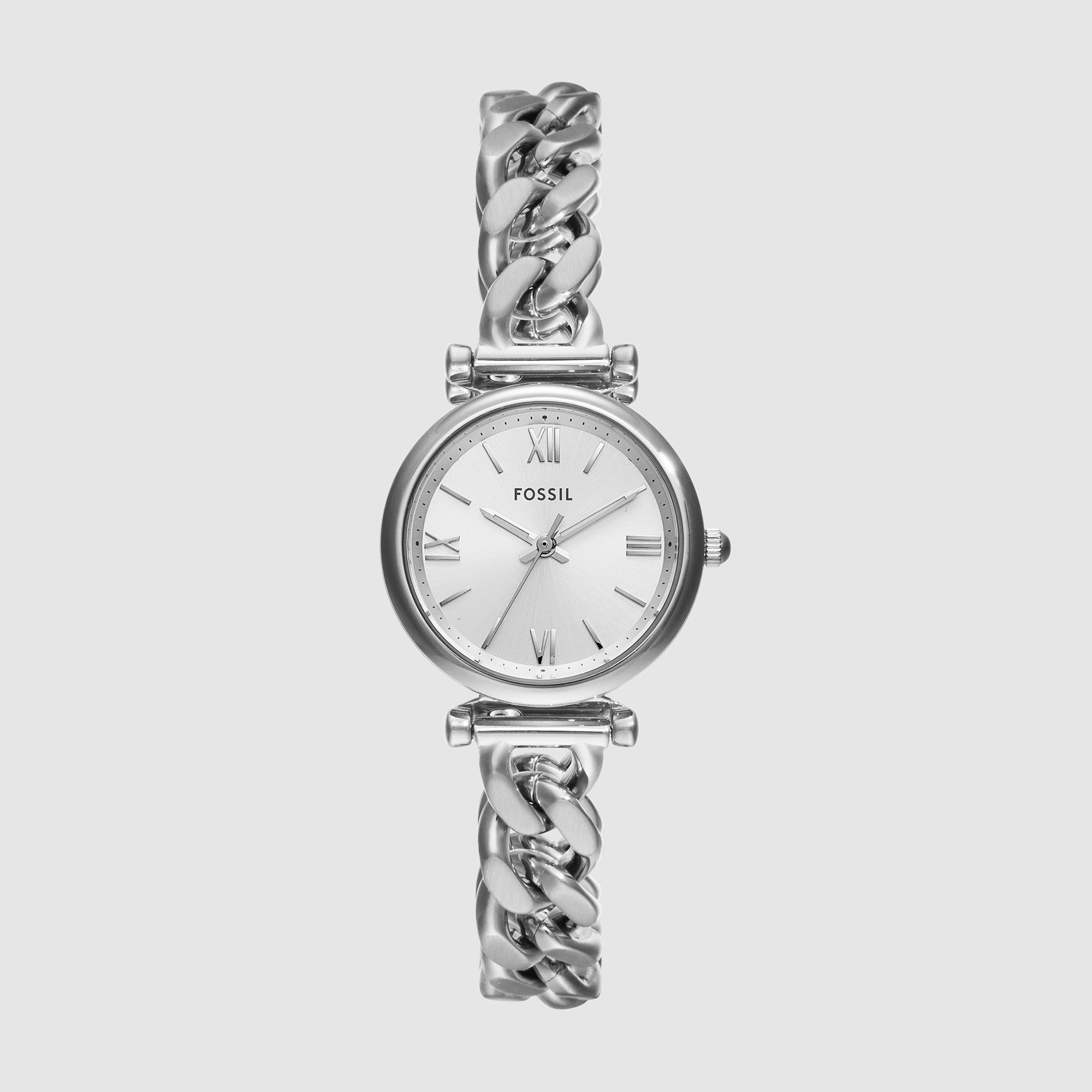 Fossil Round Silver Analog watch
