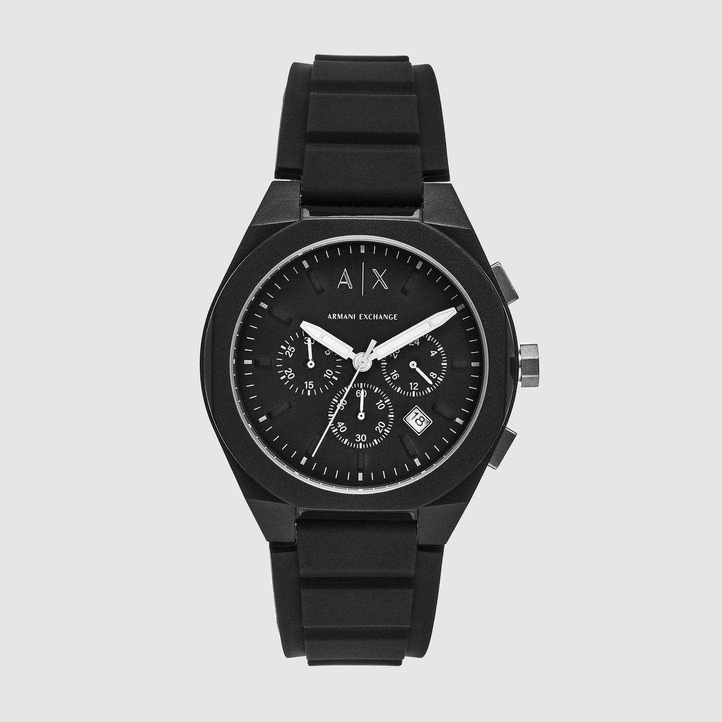 Men's Black Chronograph Silicone Watch AX4161