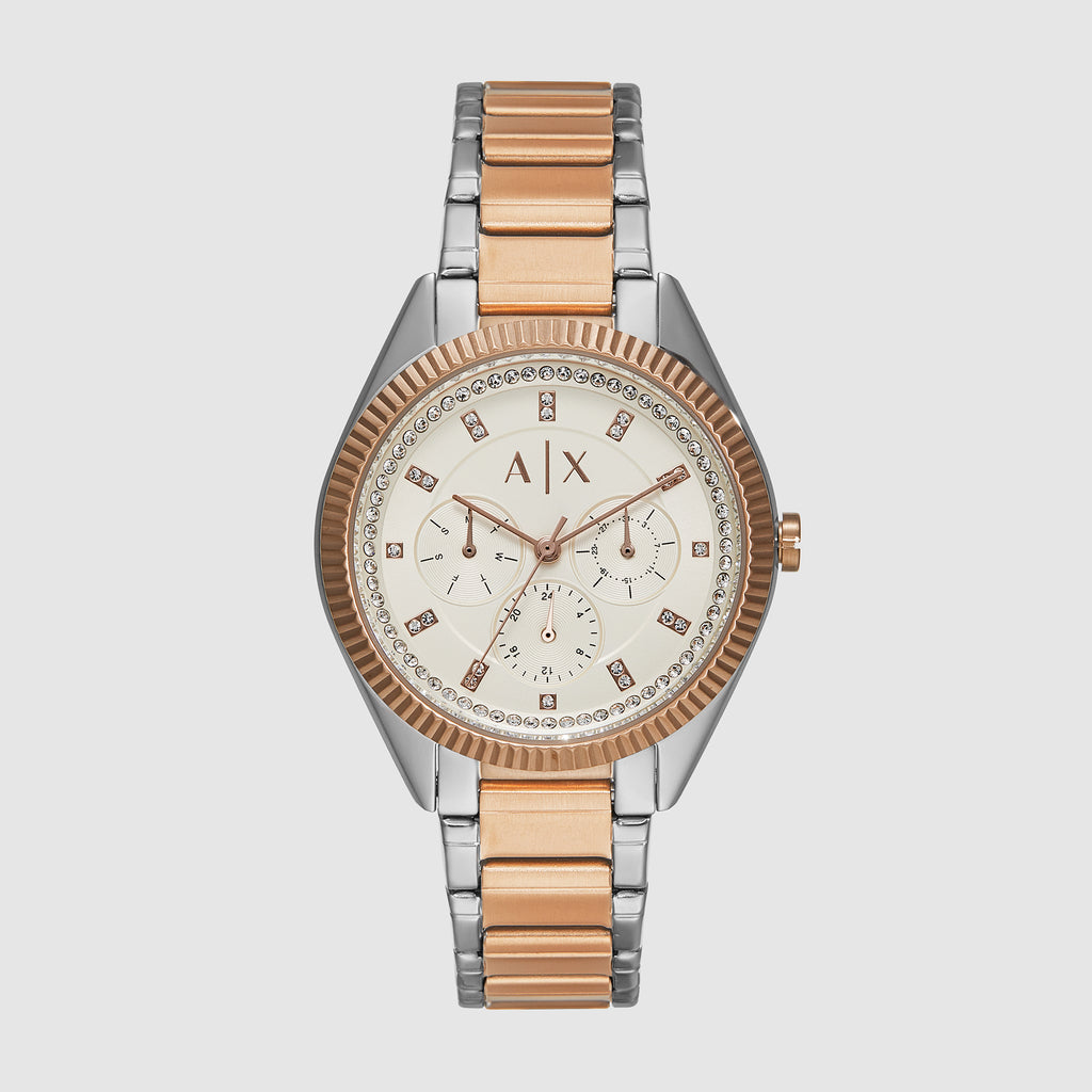 Armani Exchange Round White Chronograph watch