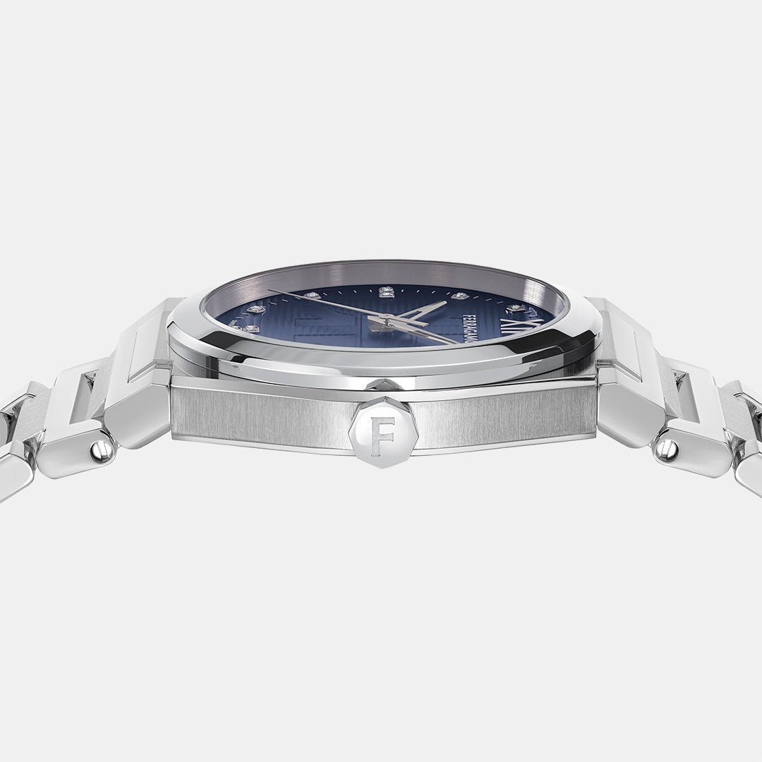 Ferragamo Men Round Blue watch