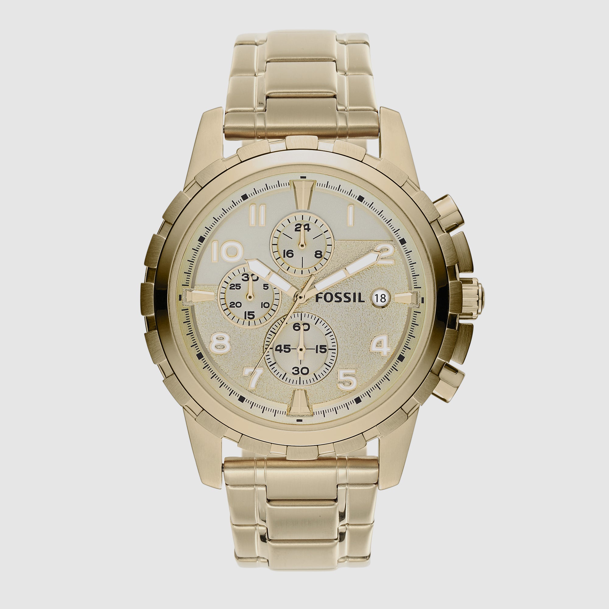 Fossil gold watch mens sale