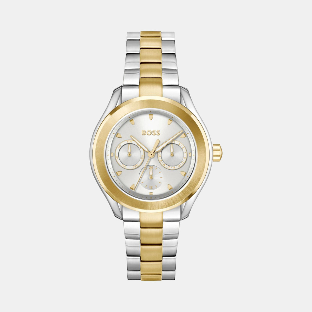 Boss Round Silver White Multi-Function watch