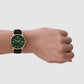 Men's Green Dial Leather Quartz Watch AR11601