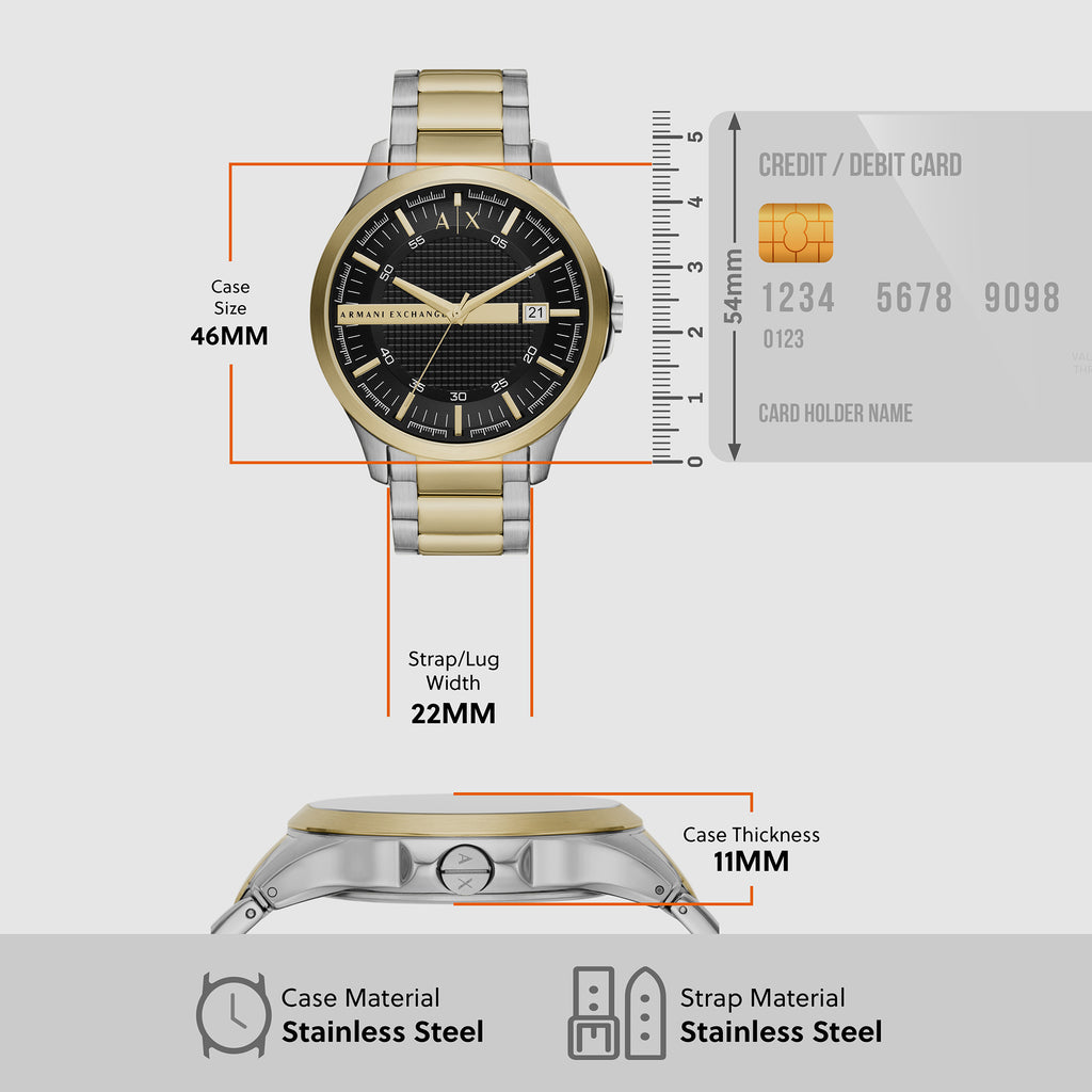 Armani Exchange Stainless Steel Black watch